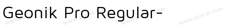 Geonik Pro Regular字体转换